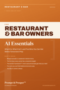 AI Essentials for Restaurant & Bar Owners: What It Is, What It Isn’t, and Five Wins You Can Get Before Tomorrow’s Prep