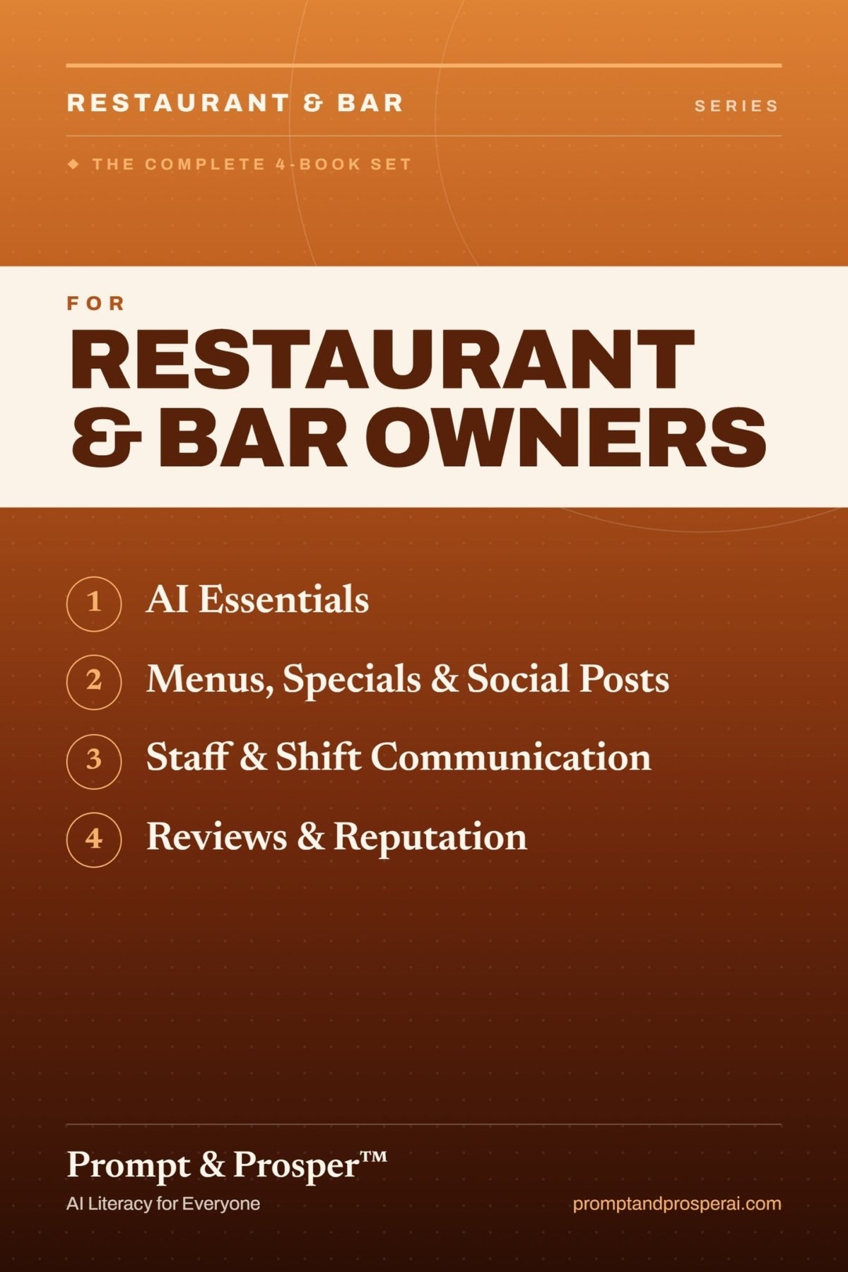 The Restaurant & Bar Series: All 4 Books
