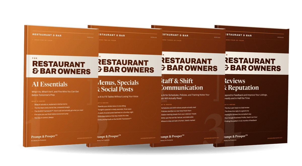 The Restaurant & Bar Series: All 4 Books