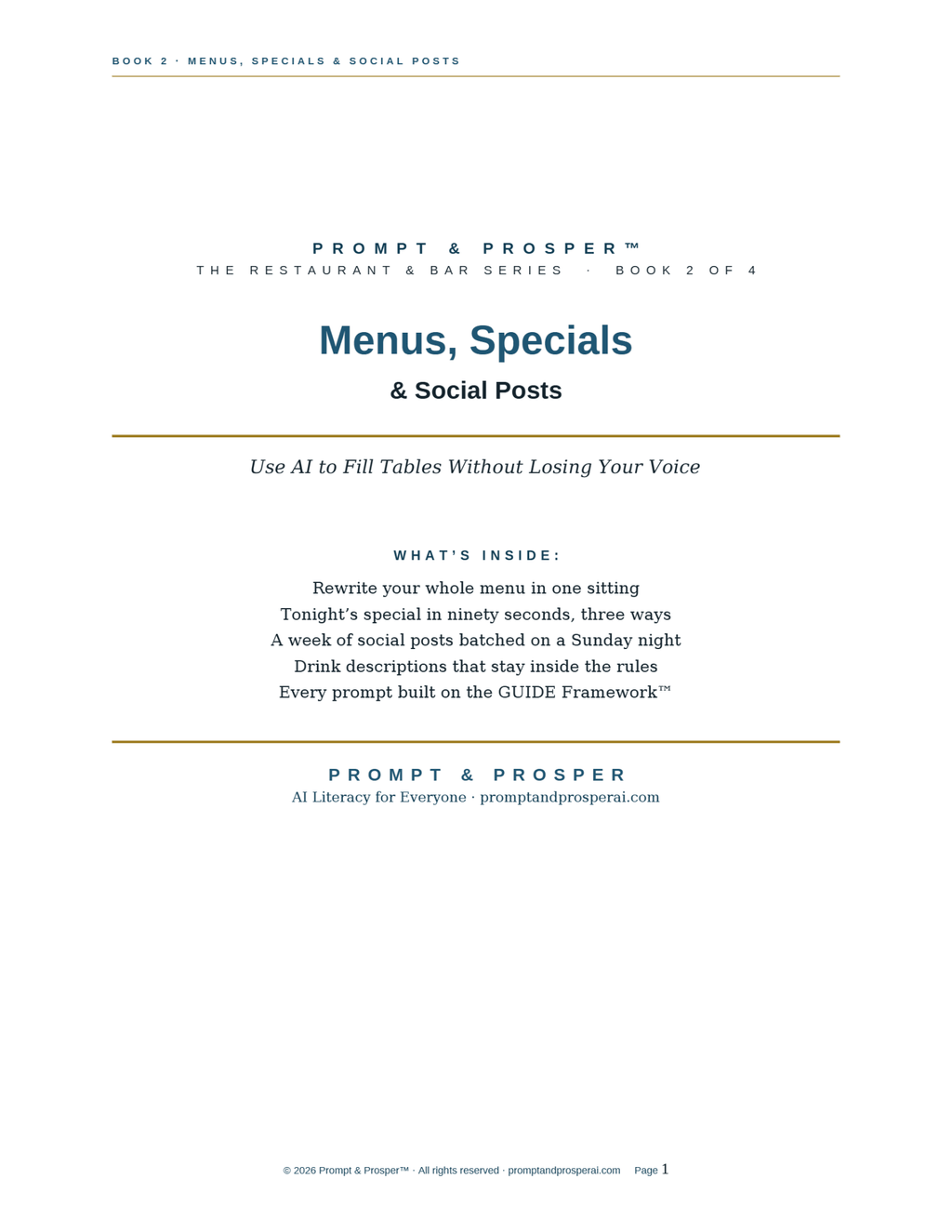 Menus, Specials & Social Posts: Use AI to Fill Tables Without Losing Your Voice