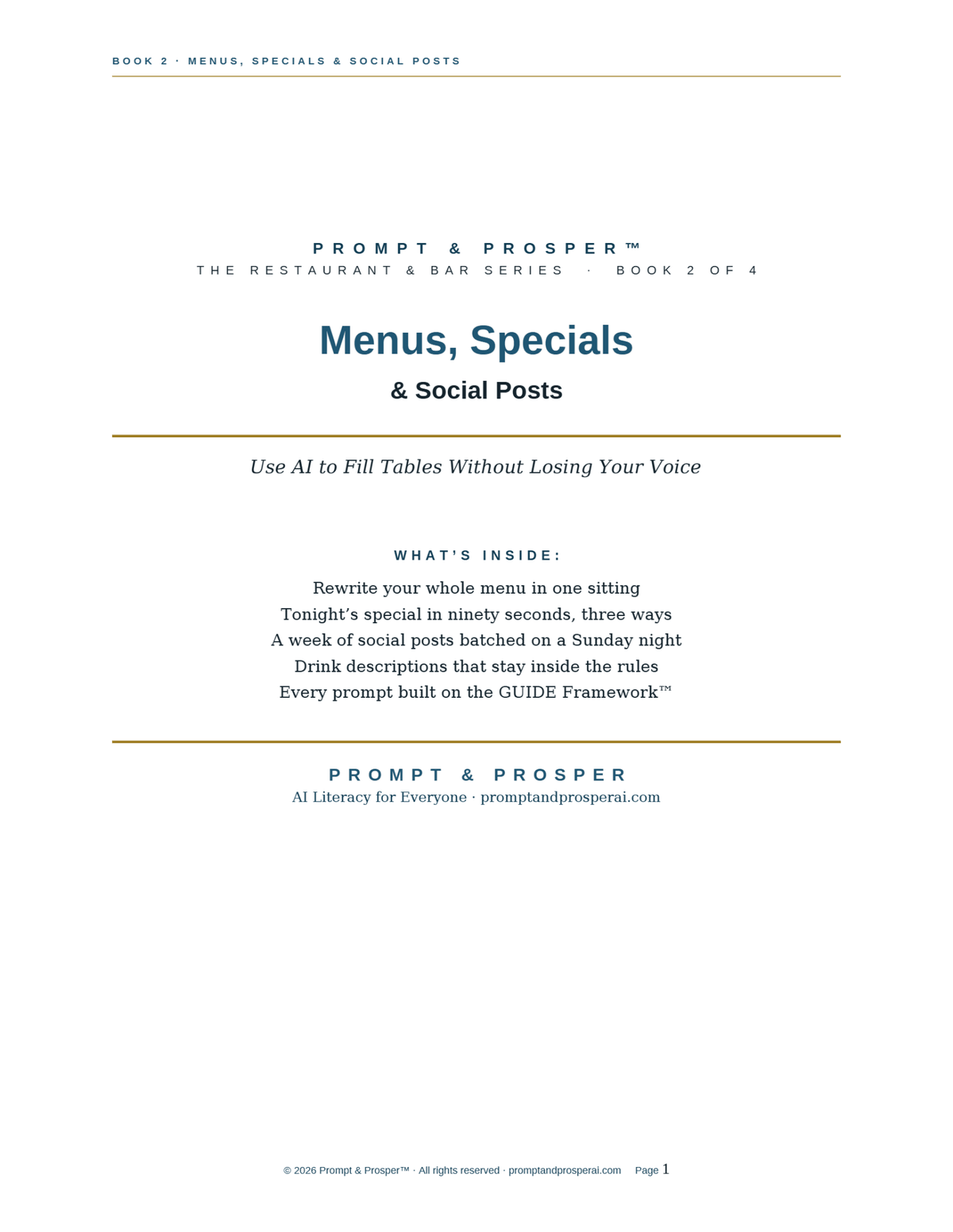 Menus, Specials & Social Posts: Use AI to Fill Tables Without Losing Your Voice